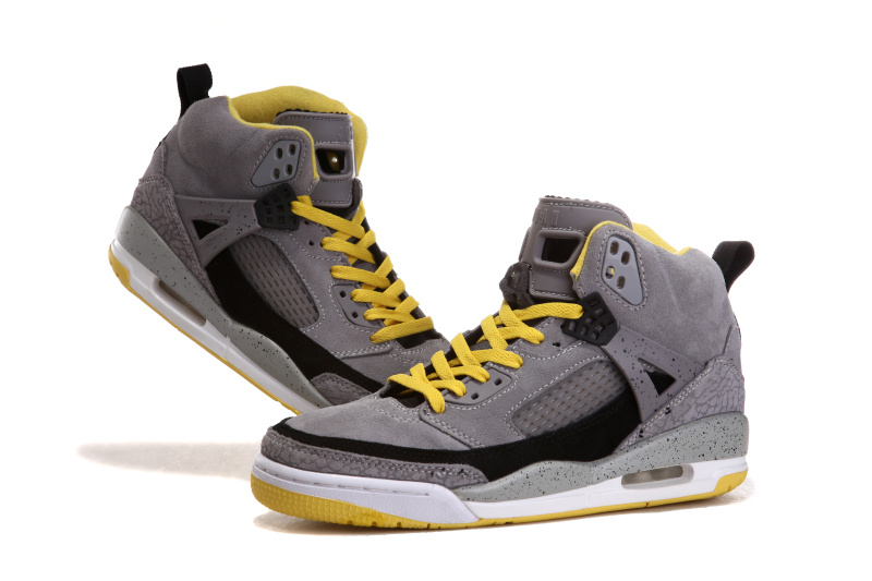 gray and yellow jordans