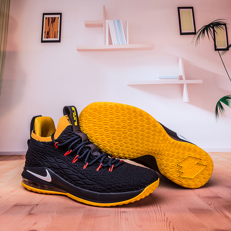 lebron black and yellow shoes