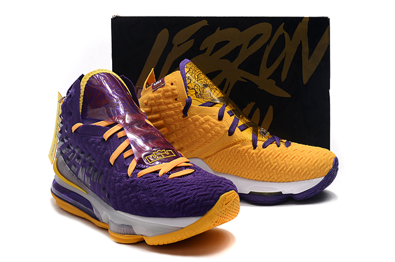 lebron purple and yellow shoes