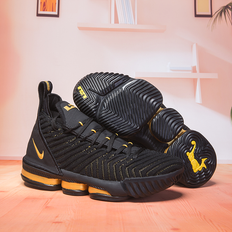 lebron james black and gold shoes