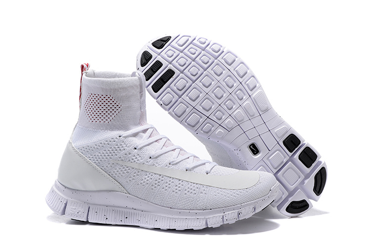 Nike 5.0 Free Mercurial Superfly All White Shoes - Click Image to Close