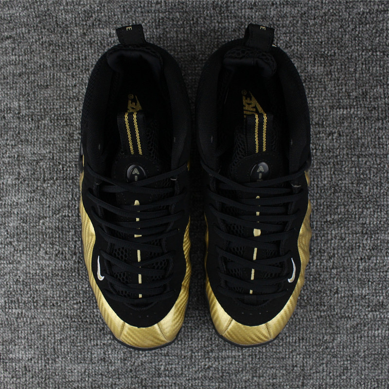 Nike Air Foamposite Gold Black Basketball Shoes