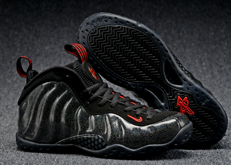 Nike Air Foamposite One Black Printing Red Shoes