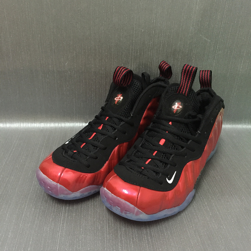 Nike Air Foamposite One Red Black Transparent Sole Shoes