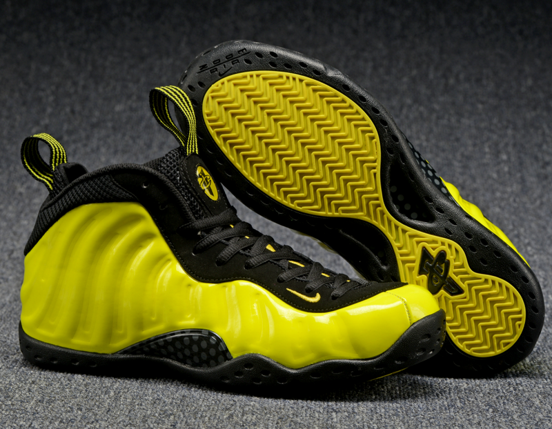 Nike Air Foamposite One Yellow Black Shoes