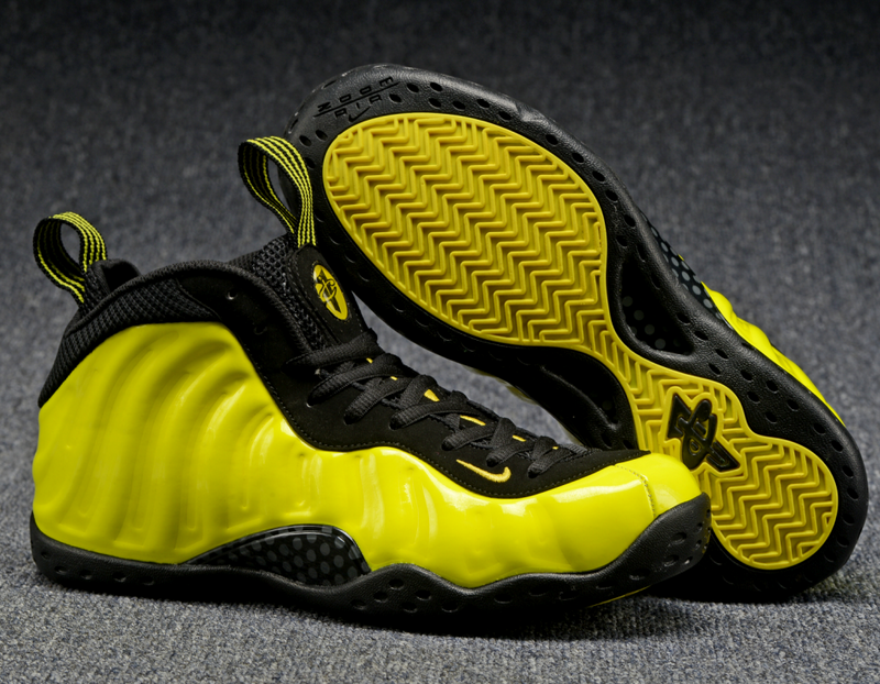 black and yellow nike foamposites