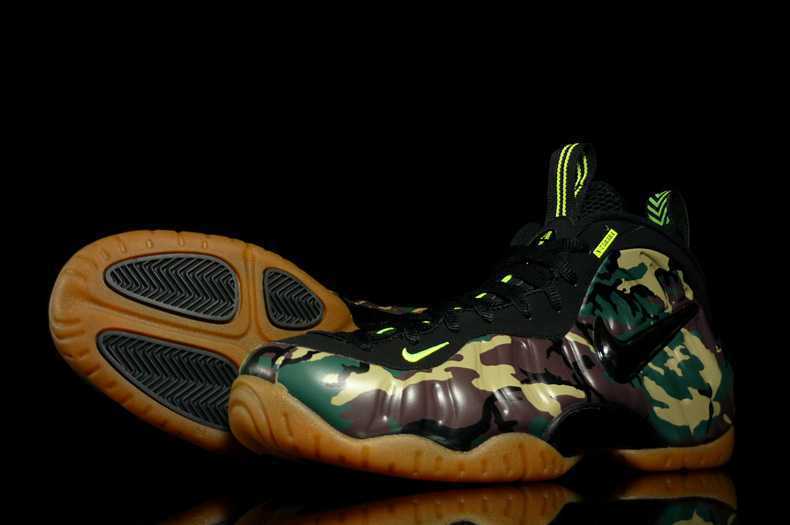 Classic Nike Air Foamposite Pro Army Camo Hardaway Basketball Shoes