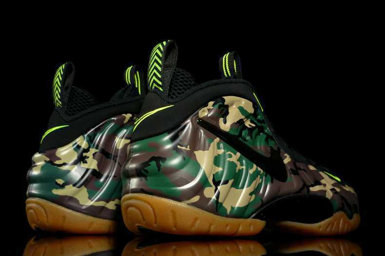 Classic Nike Air Foamposite Pro Army Camo Hardaway Basketball Shoes