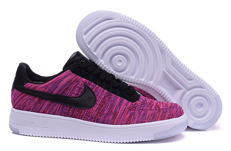 Nike Air Force 1 Flyknit Purple Black Shoes