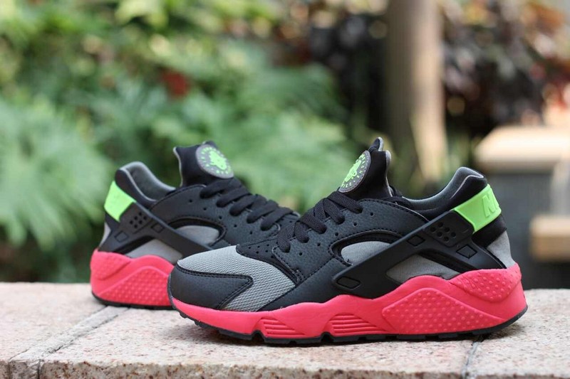 Nike Air Huarache Grey Black Red Women's Shoes