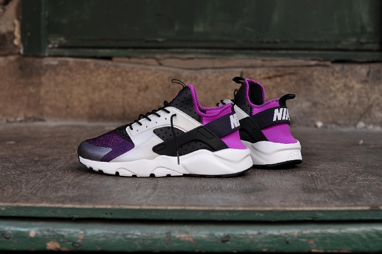 Women Nike Air Huarache Run Ultra Vilot Black White Shoes