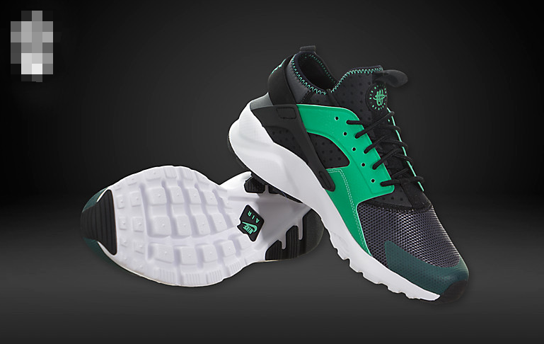 Nike Air Huarache Run Ultra White Black Green Shoes