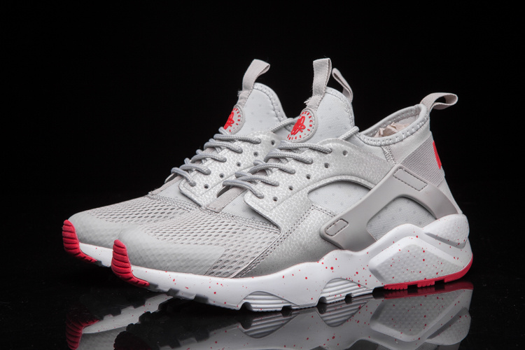 Nike Air Huarache Ultra Silver Grey Red Shoes