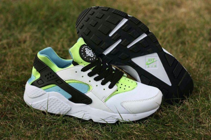 Nike Air Huarache White Fluorscent Green Womens Shoes