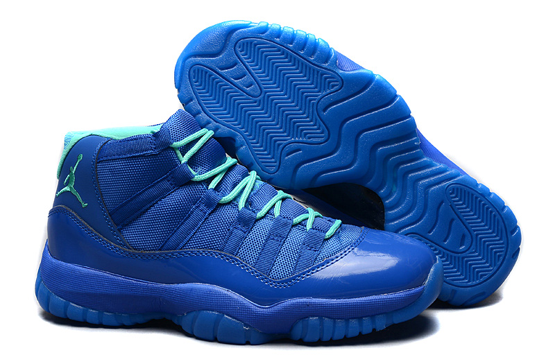 Nike Air Jordan 11 Retro All Blue Teal Shoes