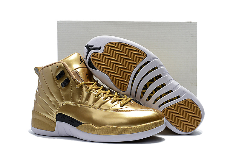 retro 12 metallic gold