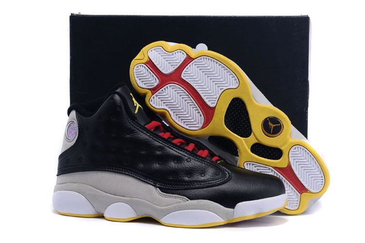 Nike Air Jordan 13 Black Grey Gold Shoes