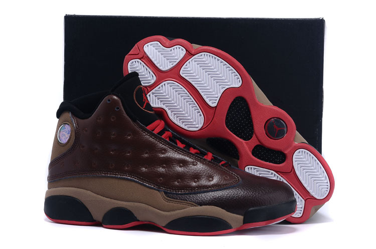 Nike Air Jordan 13 Custom By Damien Brown Black Red Shoes