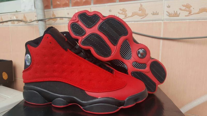 Nike Air Jordan 13 Wool Red Black Shoes