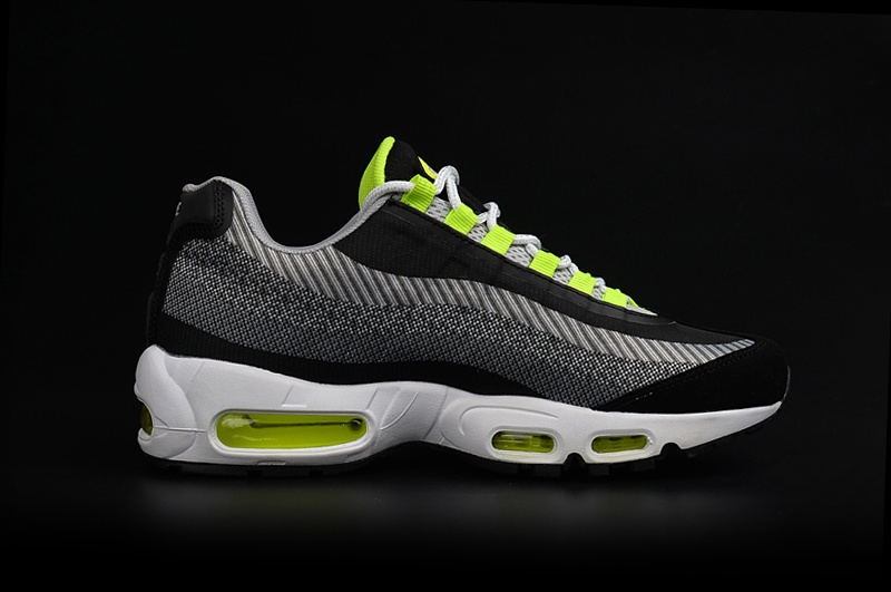 Nike Air Max 95 Jacquard Black White Green Shoes