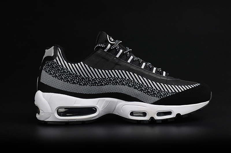 Nike Air Max 95 Jacquard Black White Shoes - Click Image to Close