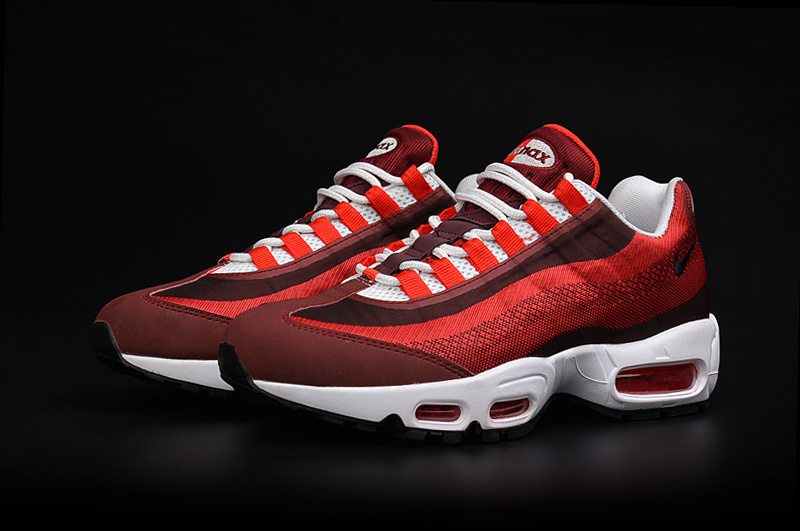 Nike Air Max 95 Jacquard Wine Red White Shoes