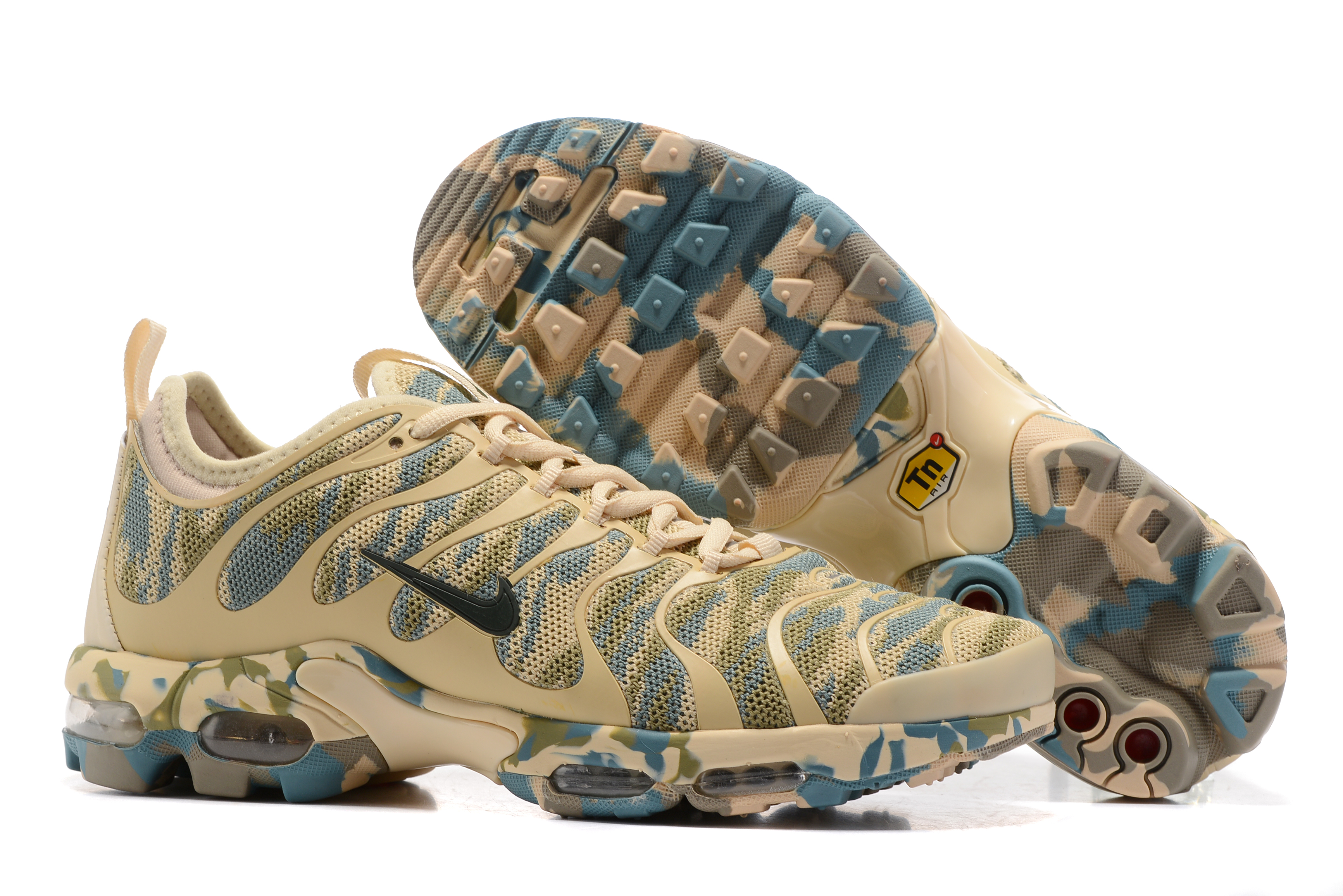 Nike Air Max Plus TN Camo Yellow Blue Shoes
