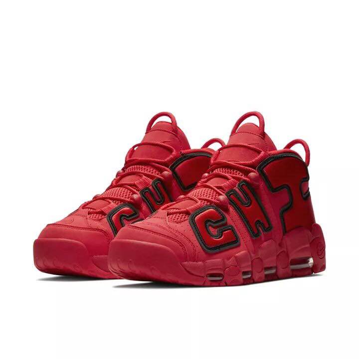 Nike Air More Uptempo Chicago Red Black Shoes