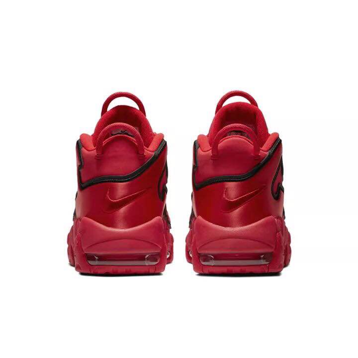 Nike Air More Uptempo Chicago Red Black Shoes - Click Image to Close