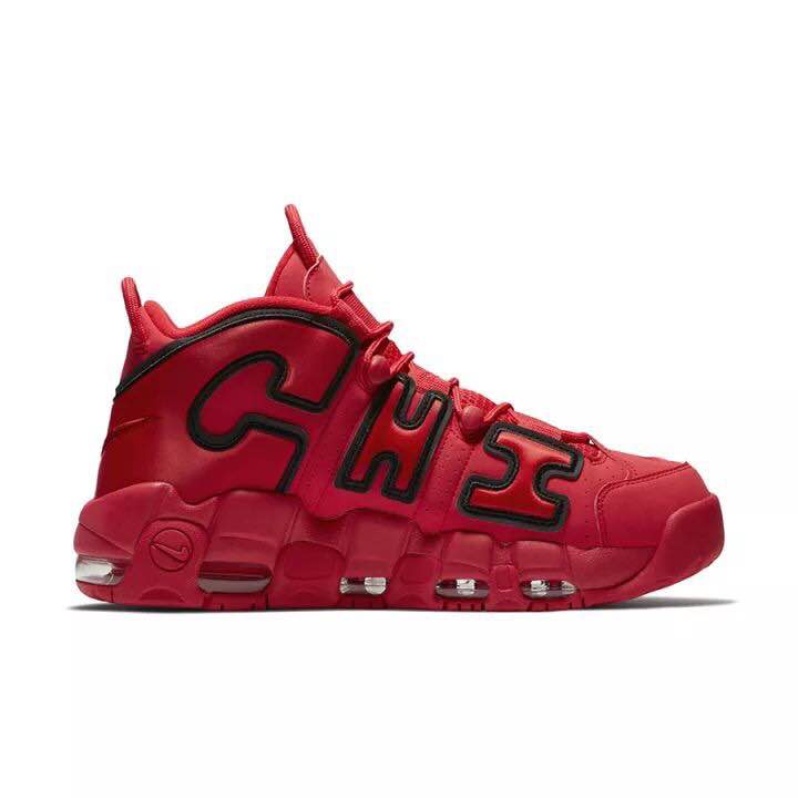 Nike Air More Uptempo Chicago Red Black Shoes