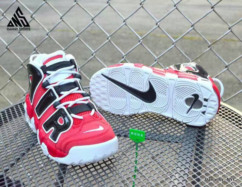 Nike Air More Uptempo Red White Black Lover Shoes