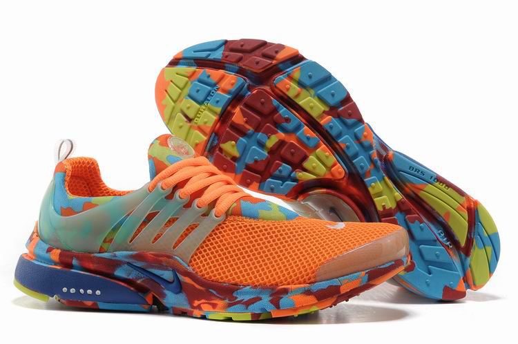 Nike Air Presto 1 Camo Orange Blue Shoes - Click Image to Close