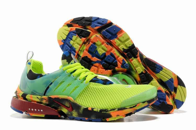 Nike Air Presto 1 Camo Volt Green Orange Shoes - Click Image to Close