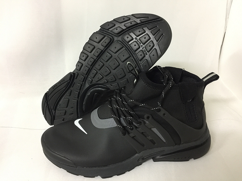 Nike Air Presto Mid Utility All Black White Shoes