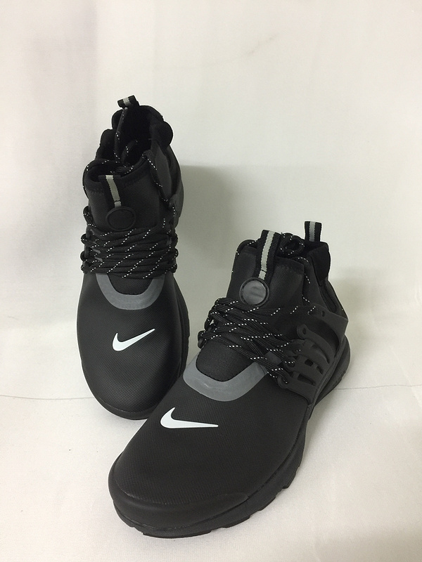 Nike Air Presto Mid Utility All Black White Shoes