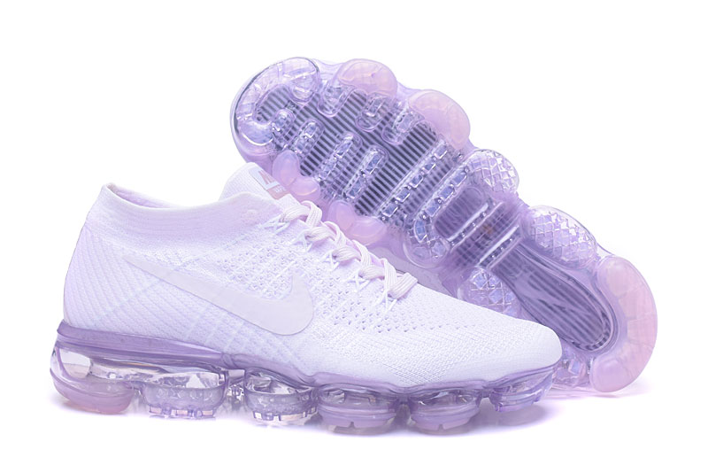 2017 Nike Air VaporMax Flyknit White Purple Sole