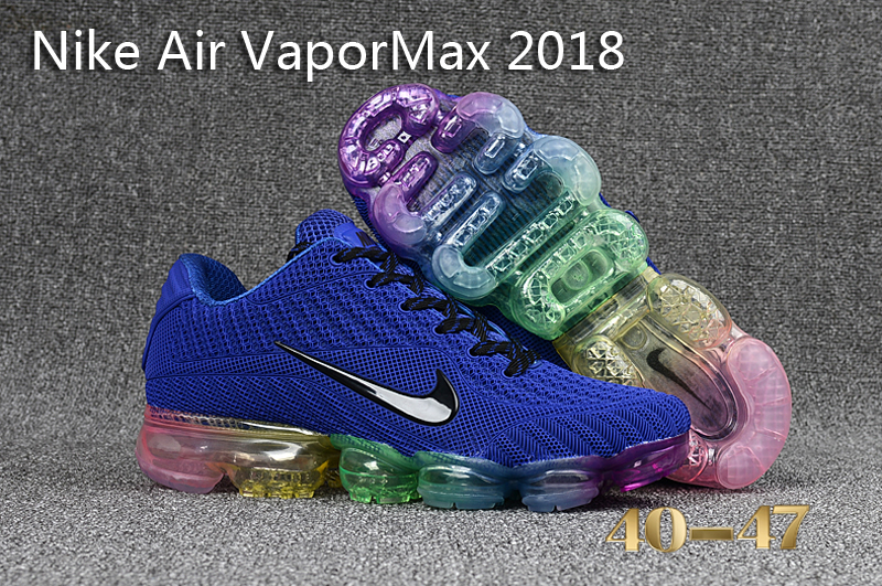 2017 Nike Air VaporMax 2018 Blue Black - Click Image to Close