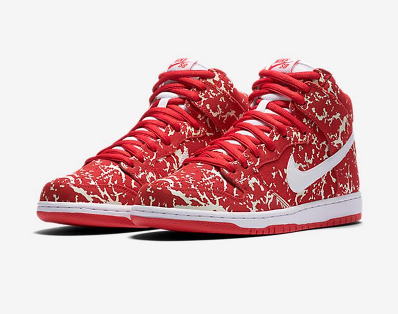 Nike Dunk SB High PRM 313171 616 Red White Shoes