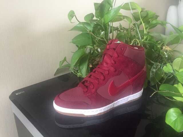 Nike Dunk SB High Wine Red White Shoes