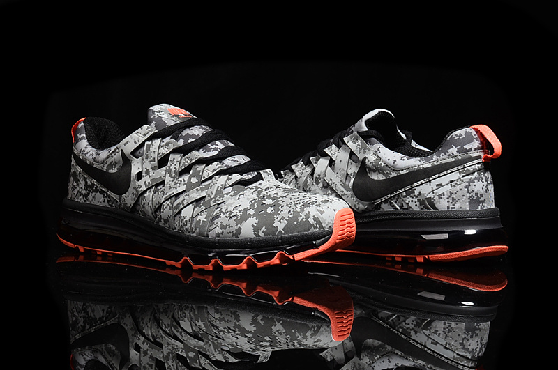 Nike Fingertrap Air Max Grey Black Orange Shoes - Click Image to Close