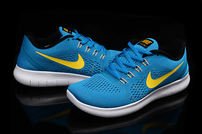 Nike Flyknit RN Blue Yellow Running Shoes