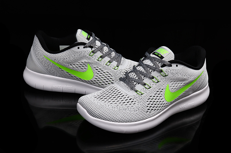 Nike Flyknit RN Grey Green Running Shoes