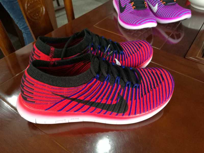 Nike Free Flyknit 3.0 Red Black White Shoes