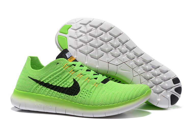 Nike Free Flyknit 5.0 Green Black Shoes