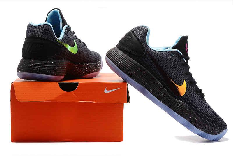 Nike Hyperdunk 2017 EP Low Black Ice Blue Sole Shoes