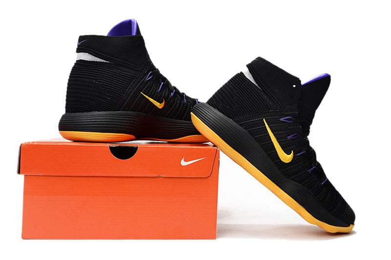 Nike Hyperdunk 2017 Flyknit Black Yellow Shoes