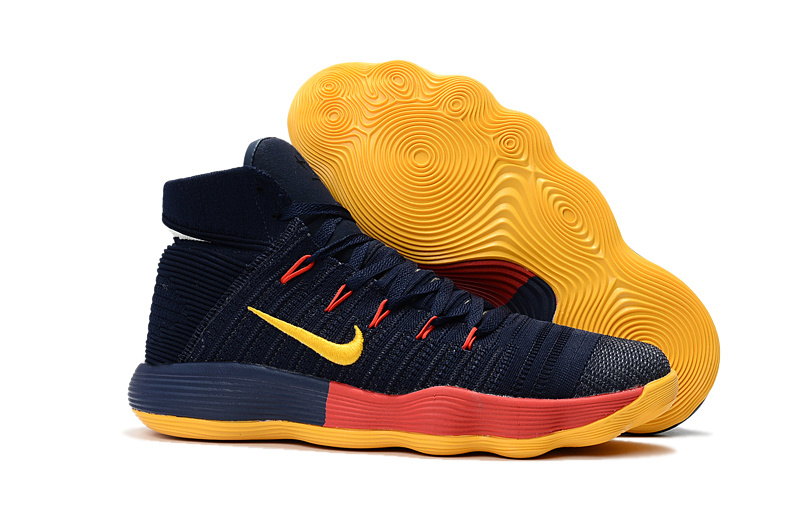 Nike Hyperdunk 2017 Flyknit Deep Blue Yellow Red Shoes