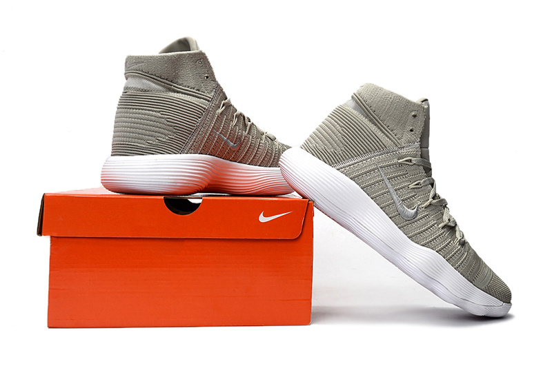 Nike Hyperdunk 2017 Flyknit Grey White Shoes