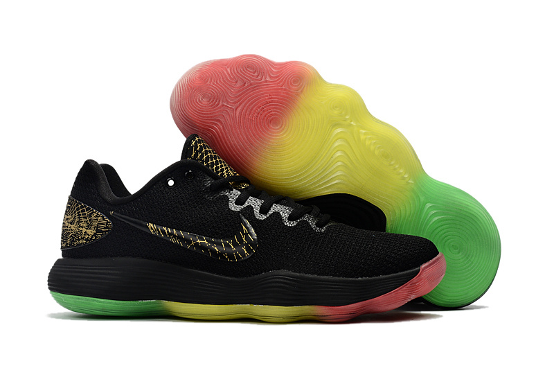 Nike Hyperdunk 2017 Low Black Gold Colorful Shoes