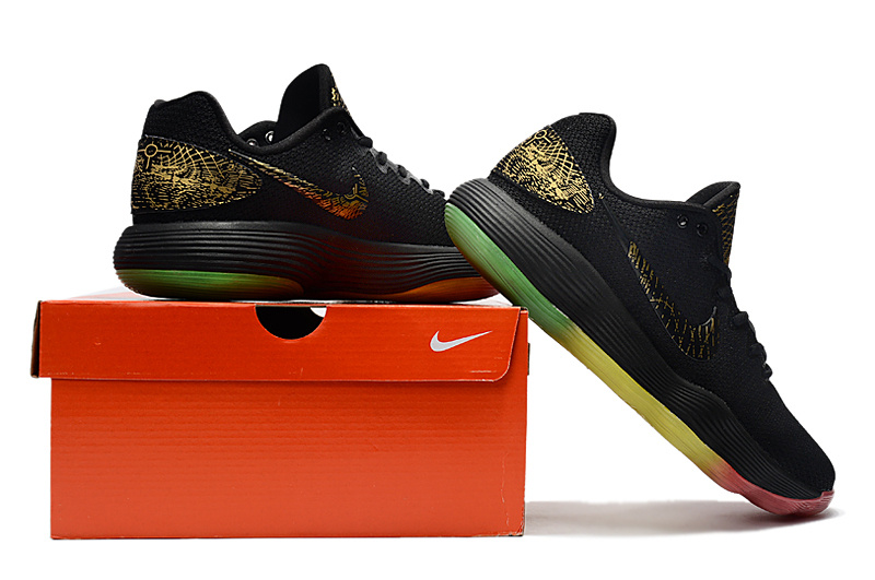 Nike Hyperdunk 2017 Low Black Gold Colorful Shoes